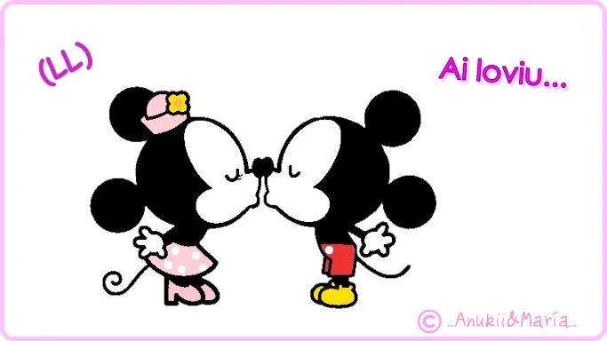 Mickey Mouse y Minnie besandose - Imagui