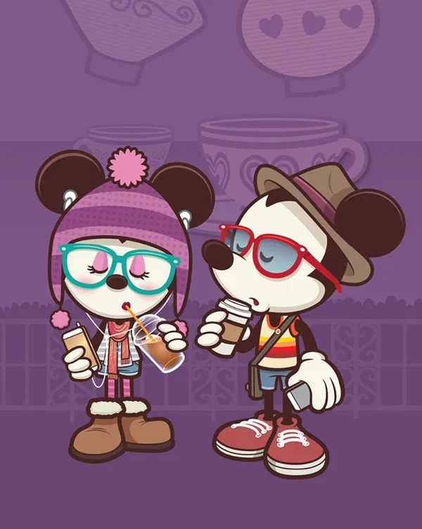 Fondos de Mickey hipster - Imagui