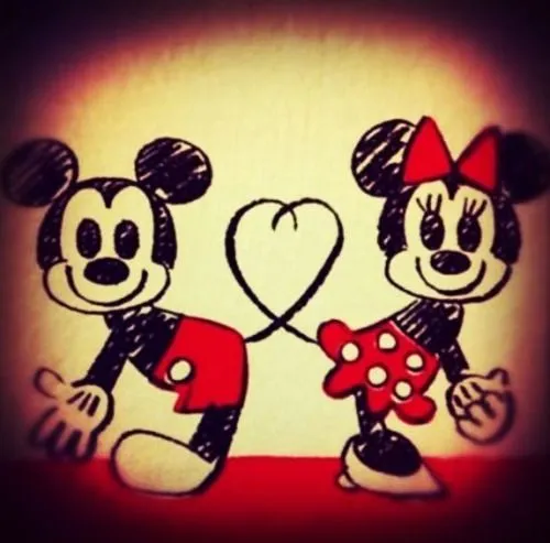 Minnie y Mickey tumblr love para portada - Imagui