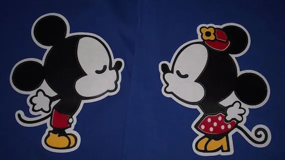 Imagenes de Mickey Mouse y Minnie Mouse besandose para colorear ...
