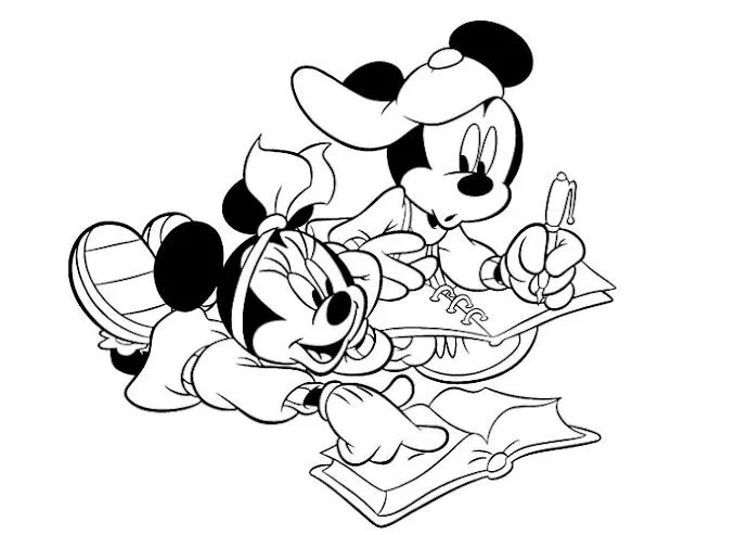 Mickey y Minnie Mouse para colorear