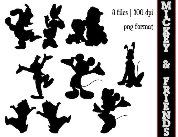 Mickey Mouse y amigos siluetas / / Minnie por SparkYourCreativity Mickey Mouse y amigos siluetas / / Minnie por SparkYourCreativity