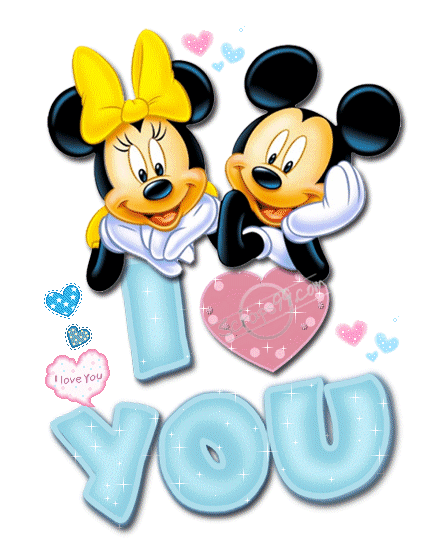 MICKEY MOUSE AND MINNIE MOUSE I LOVE YOU GIF | Minnie Mickey ...