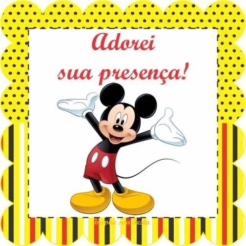 Mickey Mouse – Artes personalizadas gratuitas – Inspire sua festa