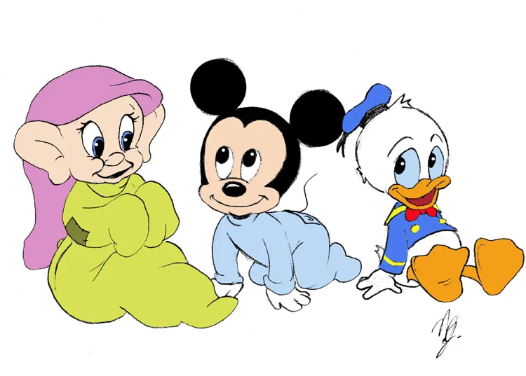 Dibujos de Mickey en bebé - Imagui