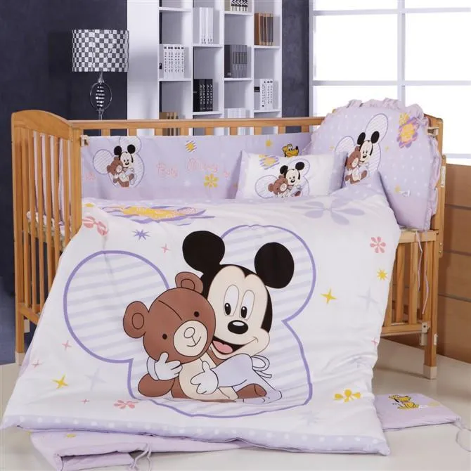 Mickey Mouse del bebé ropa de cama cuna al por mayor de alta ...