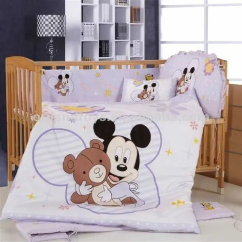 Mickey mouse del bebé ropa de cama cuna-Ropa de Cama ...