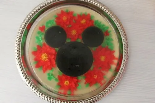 Mickey Mouse Christmas 3D gelatin. Gelatina artistica de Navidad ...