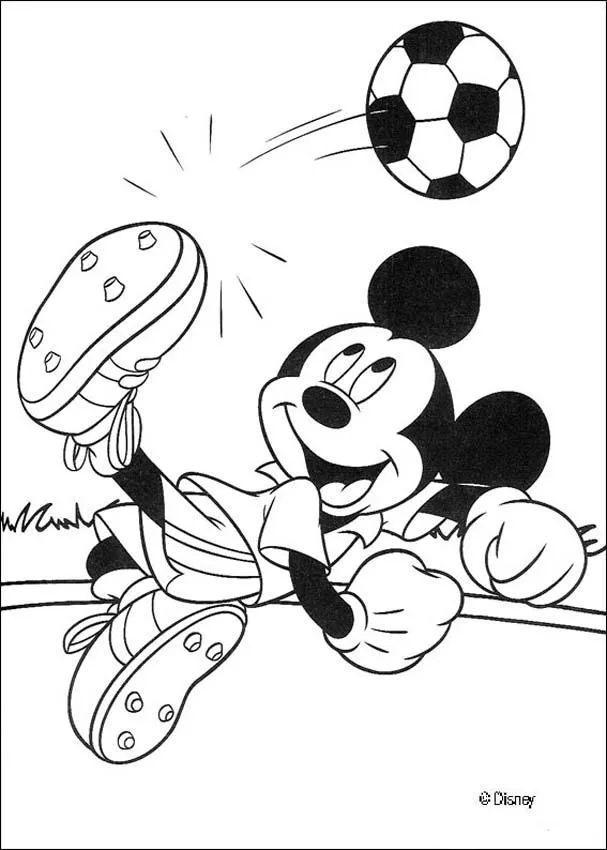 Mickey Mouse coloring pages - Mickey Mouse is playing football Mickey Mouse coloring pages - Mickey Mouse is playing football