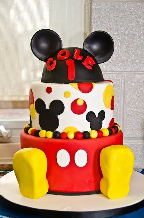 Pastel Mickey Mouse fondant - Imagui