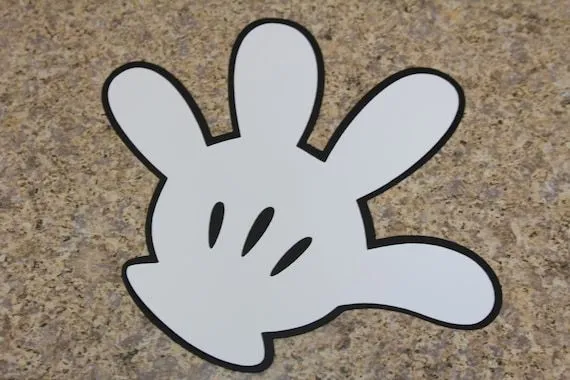 Mickey Mouse Hand DIY 7 Die Cuts 2 por EmelleeGifts en Etsy