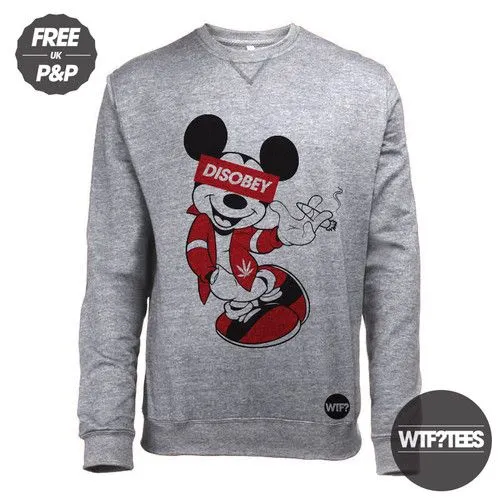 Mickey Mouse Hands Jumper Disobey Sweatshirt Obey Drake YMCMB Ofwg ...