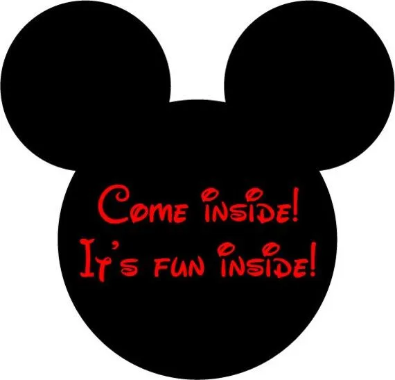 Mickey Mouse head and quote vinyl wall decal by GrabersGraphics Mickey Mouse head and quote vinyl wall decal by GrabersGraphics