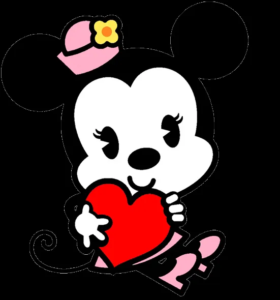 Mickey Mouse y Minnie bebés besandose - Imagui