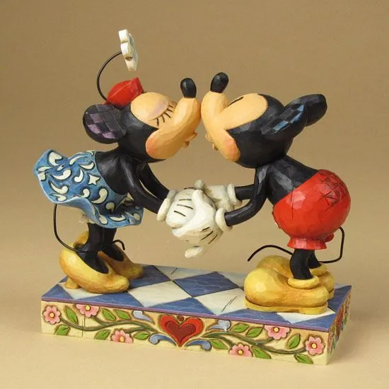 Mickey Mouse antiguo y Minnie besandose - Imagui