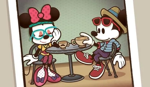 Mickey Mouse y Minnie Mouse hipster - Imagui