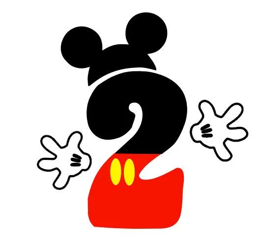 Mickey Mouse or Minnie Mouse Number iron on transfer | Ratones ...