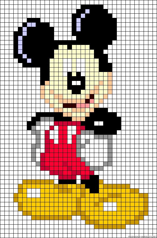 Mickey Mouse perler bead pattern | Crochet | Pinterest