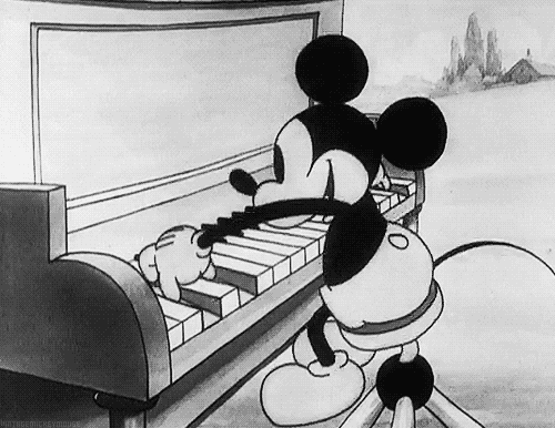 mickey mouse playing piano gifs | WiffleGif