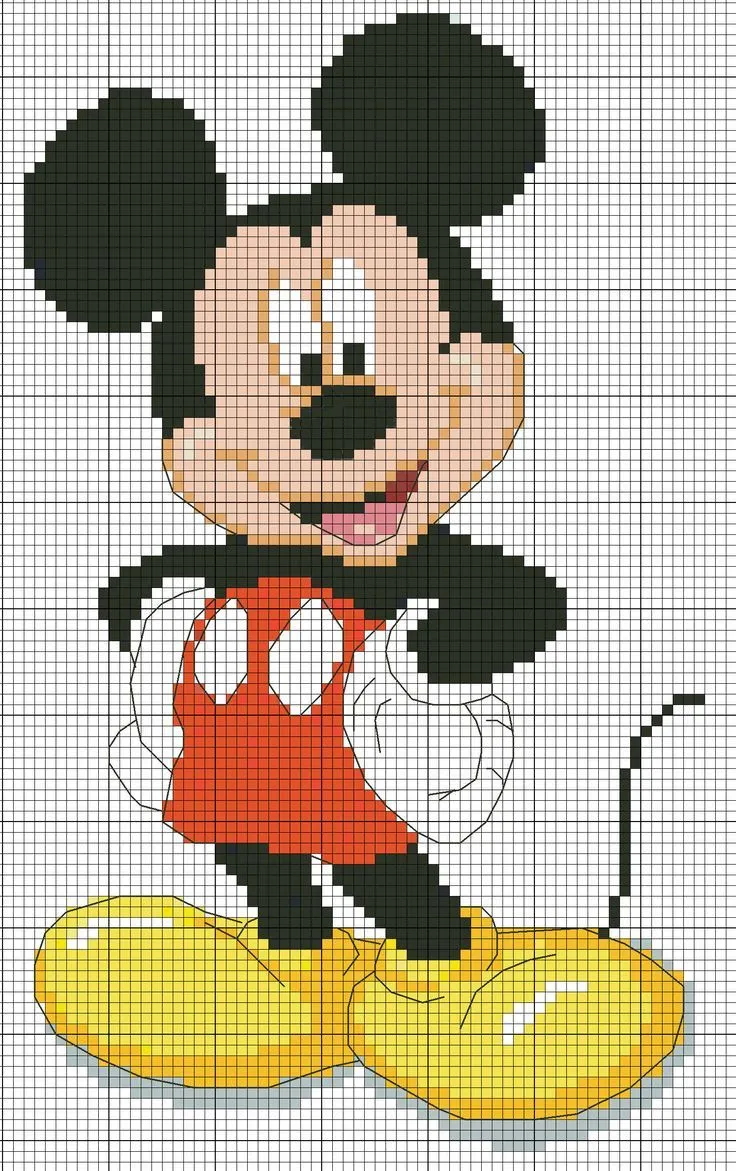 Mickey Mouse | Point de croix | Pinterest