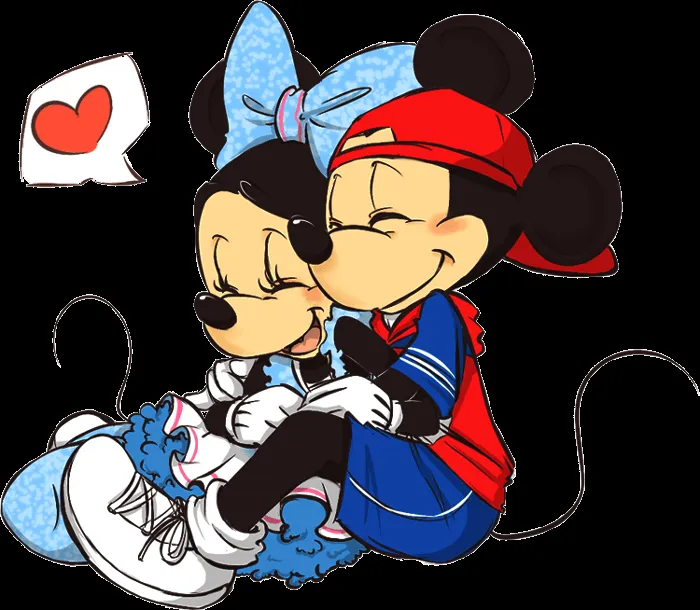 Minnie y Mickey enamorados antiguos - Imagui