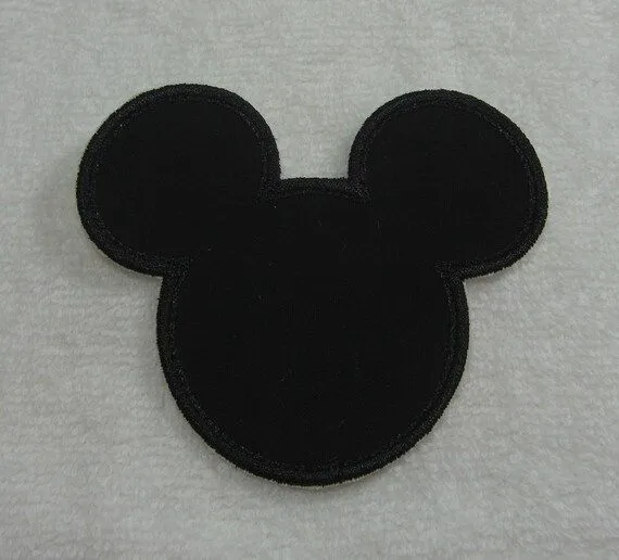 Mickey Mouse Silhouette Fabric Embroidered by TheAppliquePatch