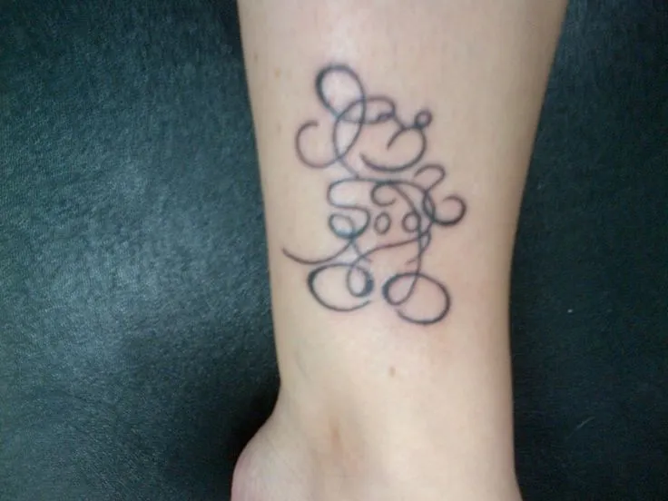 Mickey Mouse scribble tattoo. Not that I would get a tattoo, this ...