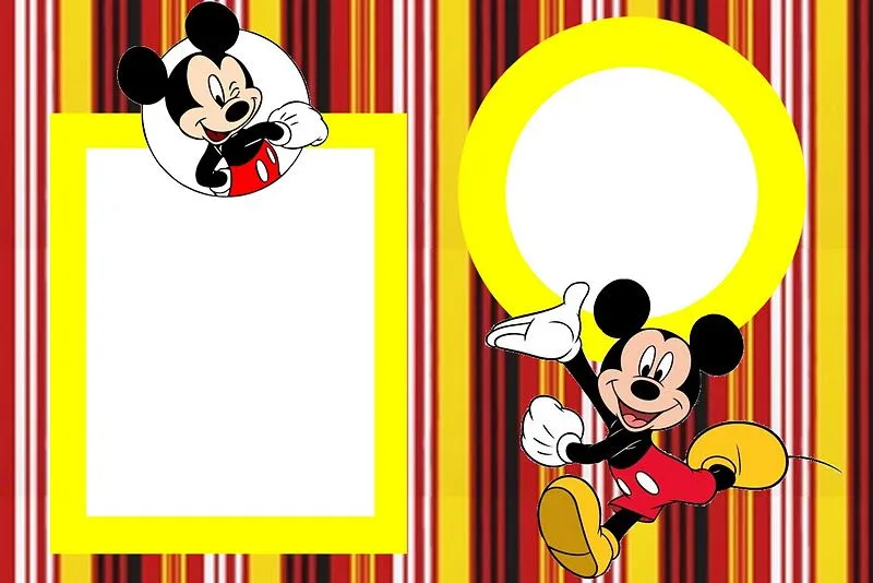Mickey Tradicional - Kit Completo com molduras para convites ...