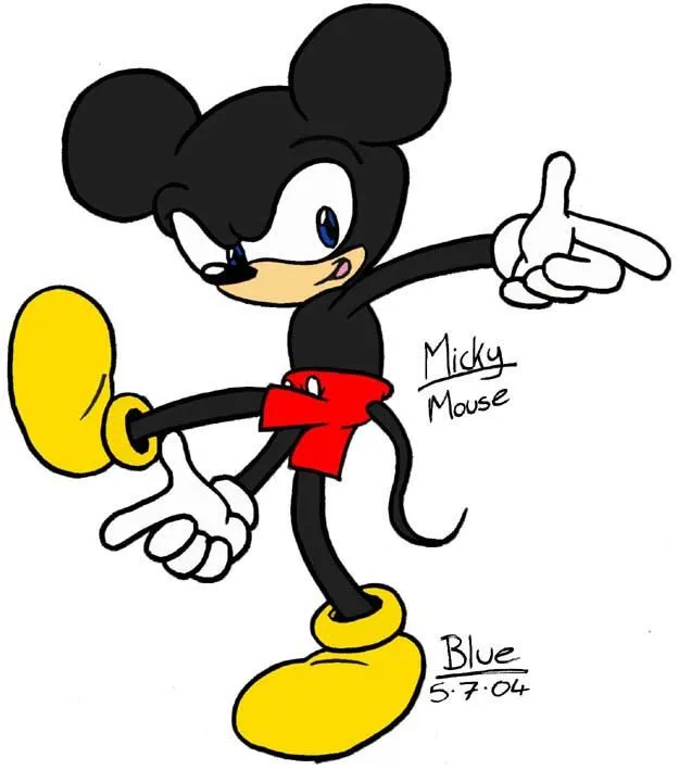 Micky Mouse - Sonic style by Blue-the-Echidna on deviantART Micky Mouse - Sonic style by Blue-the-Echidna on deviantART