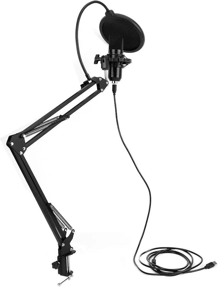 Micrófono de transmisión, soporte de brazo flexible para micrófono USB para  computadora portátil para PC de escritorio(Micrófono de cabeza plana) :  Amazon.com.mx: Instrumentos Musicales