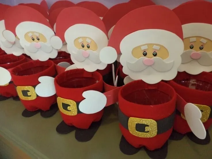 Como hacer dulceros navideños con material reciclado - Imagui