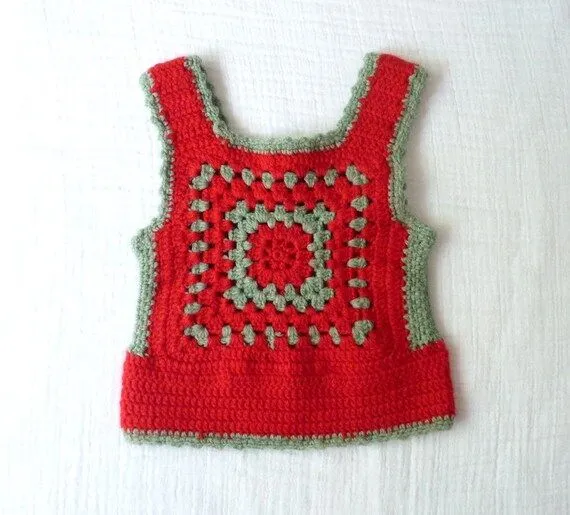 Como hacer chaleco para niña a crochet - Imagui