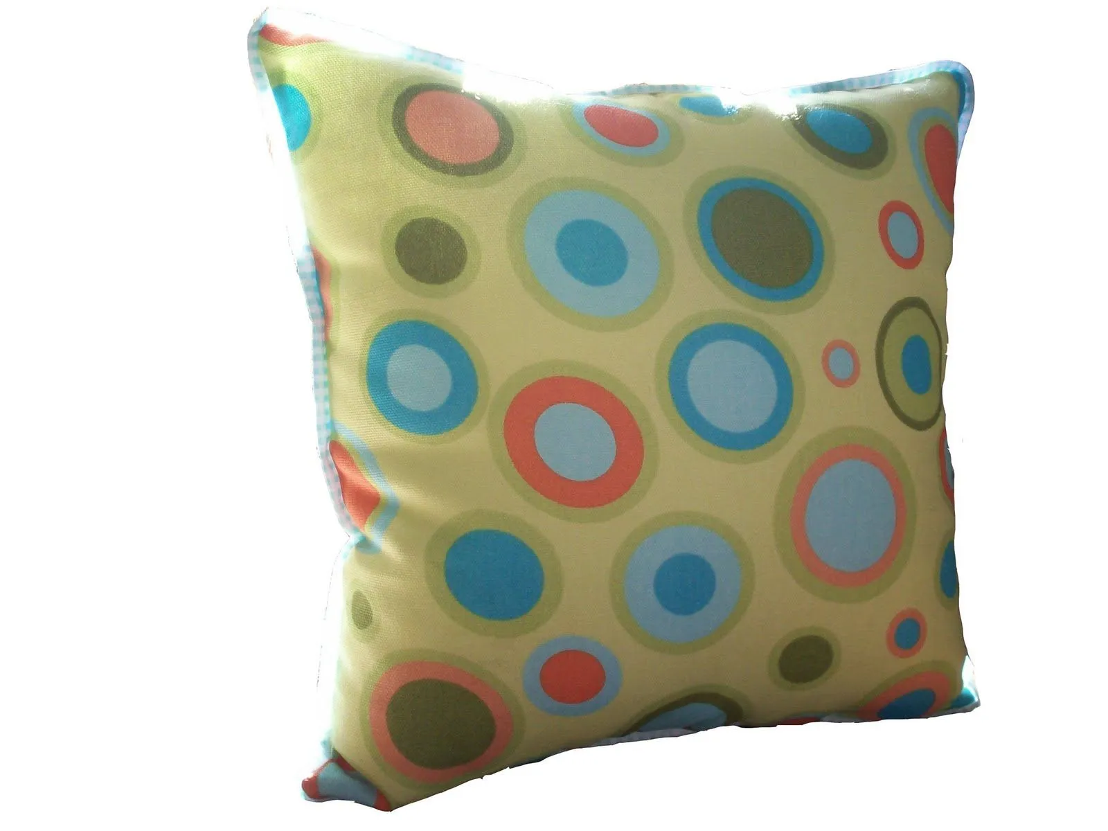 Mimi Melón Deco: Almohadón lona circulos de colores Mimi Melón Deco: Almohadón lona circulos de colores