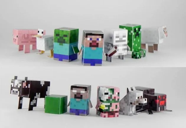 Minecraft paper toys para imprimir gratis | minecraft birthday ...