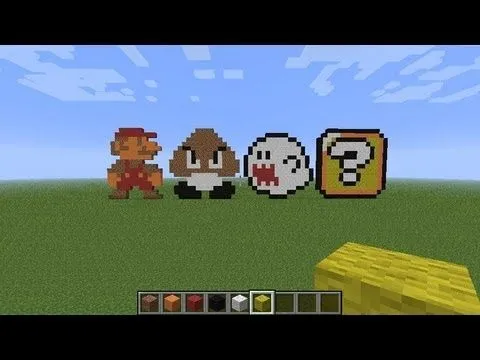 Minecraft - Super Mario Bros (Pixel Art) (Build) - YouTube