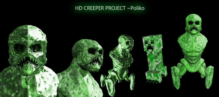 Minecraft en la vida real: Creeper 3D por Poliko | Dibujando