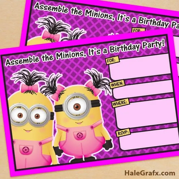 Mini Kit de Minions chicas. | Ideas y material gratis para fiestas ...