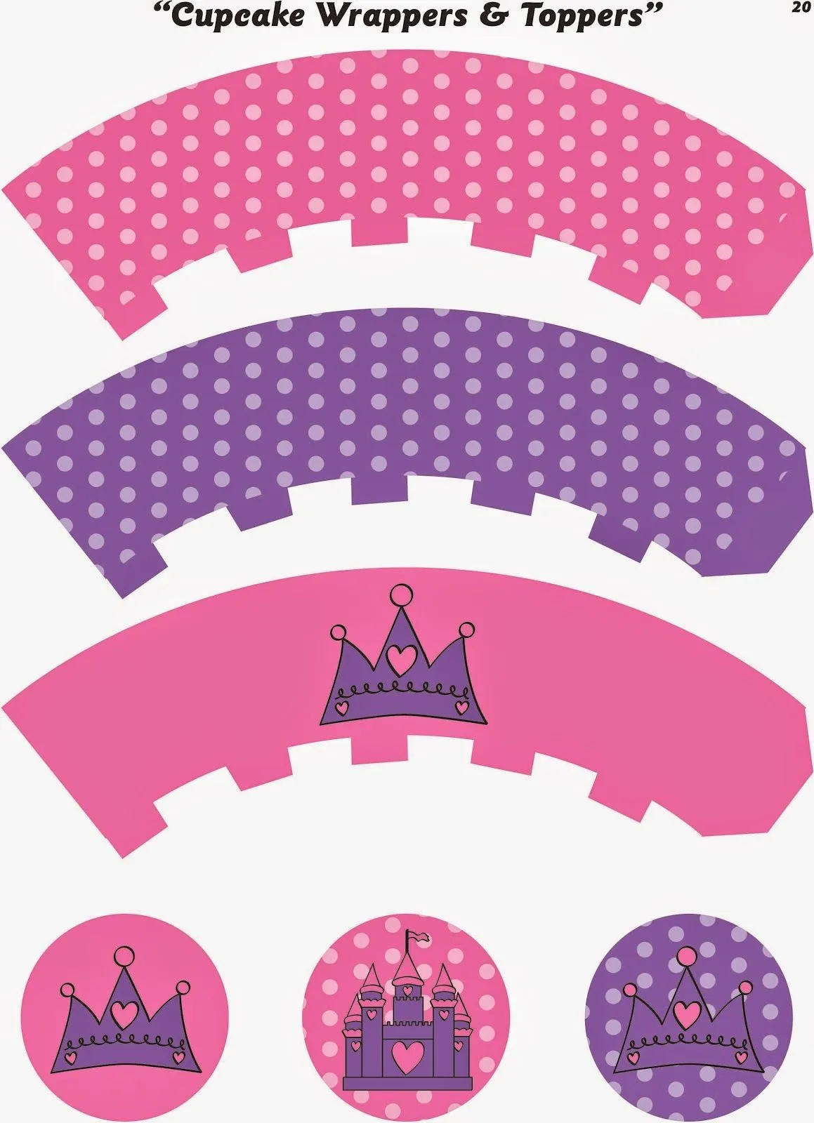 Mini Kit de Princesas en rosa y morado para Imprimir Gratis ...