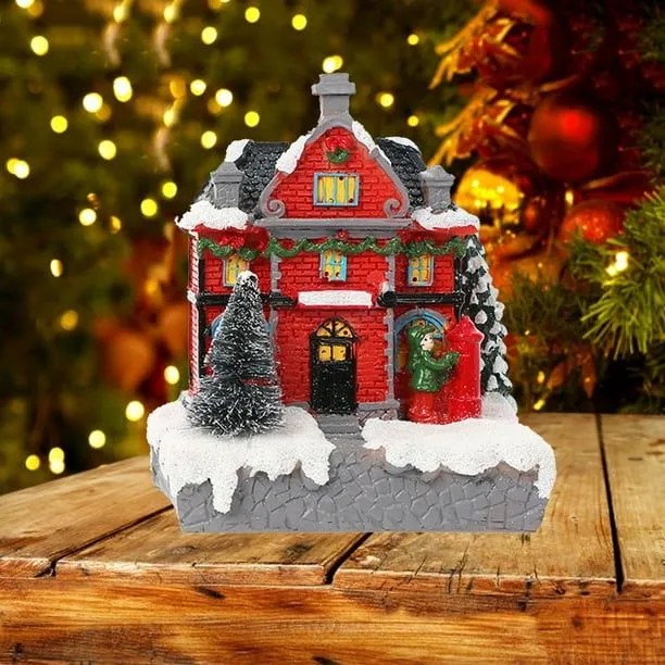 Mini Muñeca de Navidad Iluminación Carpetas Decoraciones Resina  Visualización Animatada Historia Snow Village Set Decoración Decoración con  vestido verde niño Macarena Casa de miniatures | Walmart en línea