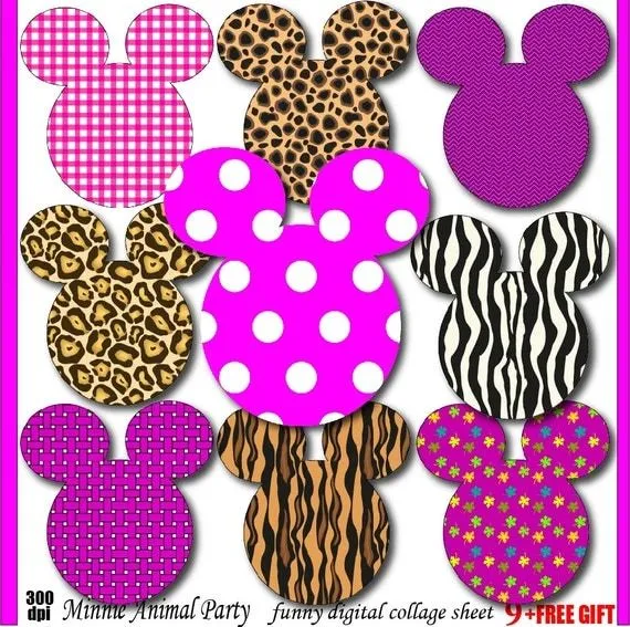 Minnie clipart animal print Minnie mouse birthday by DIGIFT