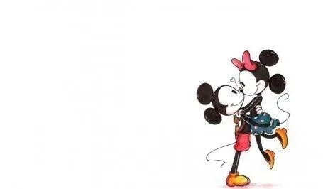 Dibujos de Mickey y Minnie besandose - Imagui