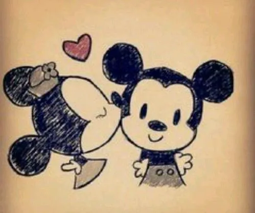 Minnie #Mickey #Love #Draw | Dibujos(: | Pinterest | Draw and Love