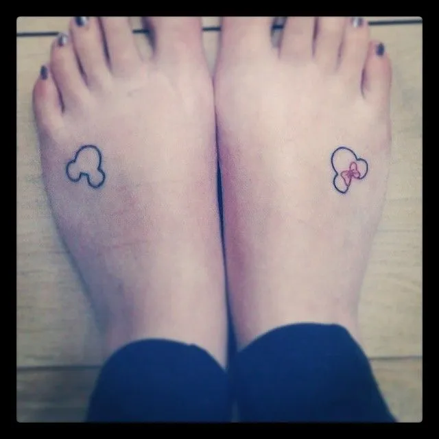 Minnie Mickey Mouse Disney Feet Tattoo | Disney ✨ | Pinterest