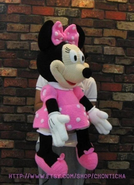 Minnie Mouse 35 pulgadas PDF amigurumi crochet por Chonticha