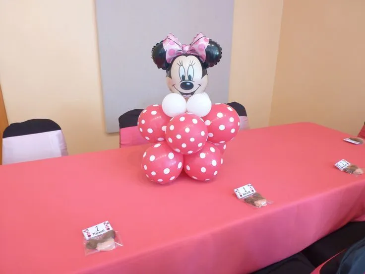 Minnie Mouse Balloon Centerpiece | Centros de mesa en globos ...