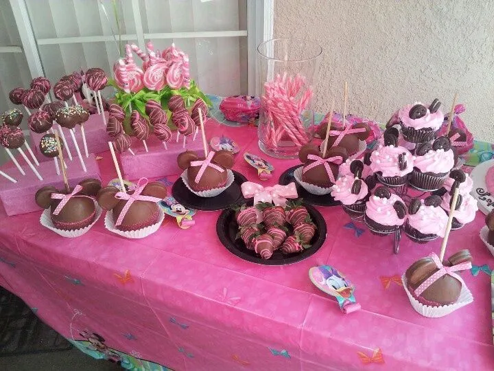 Minnie Mouse candy bar set up | Minnie Mouse Party Ideas ...