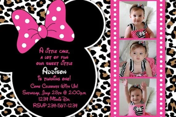 Minnie Mouse Cheetah or Leopard Print by HeathersCreations11