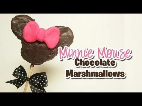 Minnie Mouse Chocolate covered marshmallows - YouTube
