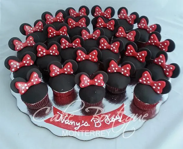 Minnie Mouse cupcakes, Kekitos Minnie Mouse, Quequitos Mimi | Cake ...