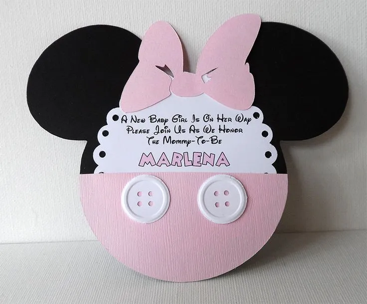 Minnie Mouse (Inspired) Baby Shower Light Pink Invitations QTY 10 ...